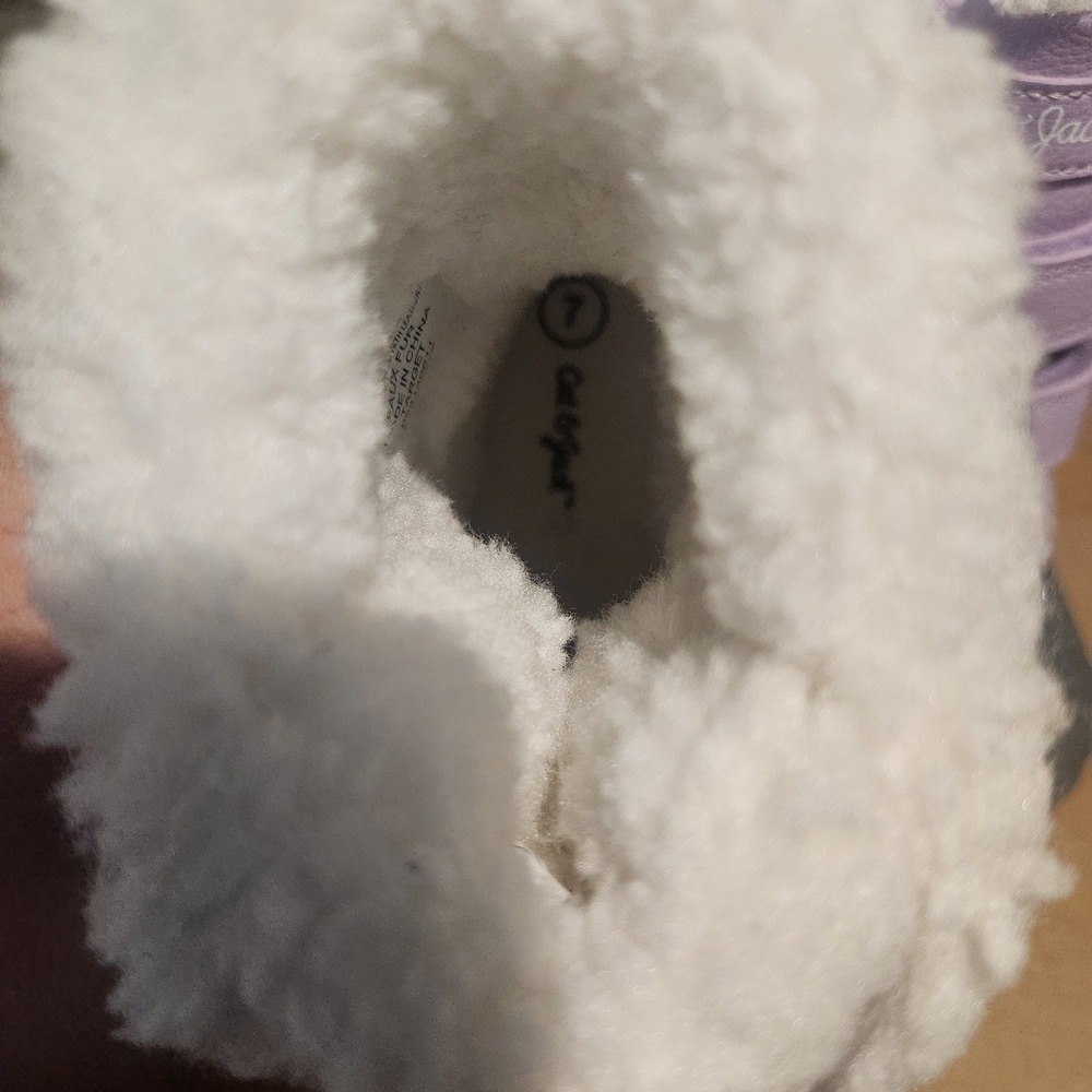 Cat & Jack Kids Purple Waterproof Winter Snow Boots Size 7 Thermolite Insulated - Picture 5 of 5